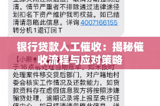 银行贷款人工催收：揭秘催收流程与应对策略