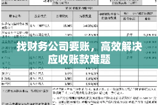 找财务公司要账，高效解决应收账款难题