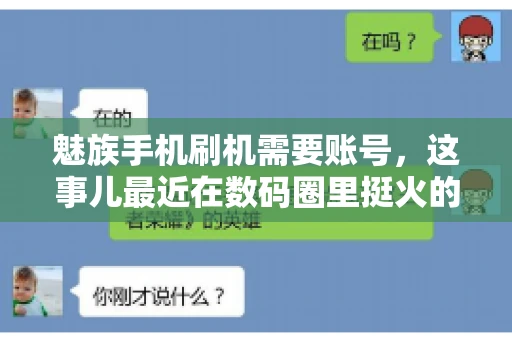 魅族手机刷机需要账号，这事儿最近在数码圈里挺火的。咱们聊聊这事儿，看看魅族手机刷机到底需不需要账号，为什么需要，以及需要注意些什么。