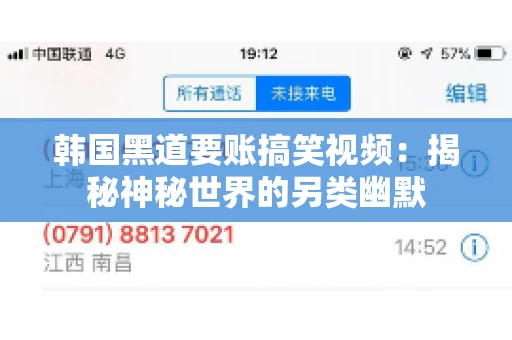 韩国黑道要账搞笑视频：揭秘神秘世界的另类幽默