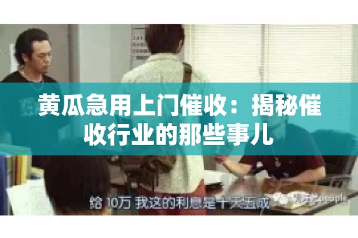 黄瓜急用上门催收：揭秘催收行业的那些事儿