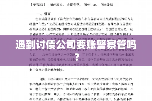 遇到讨债公司要账警察管吗？